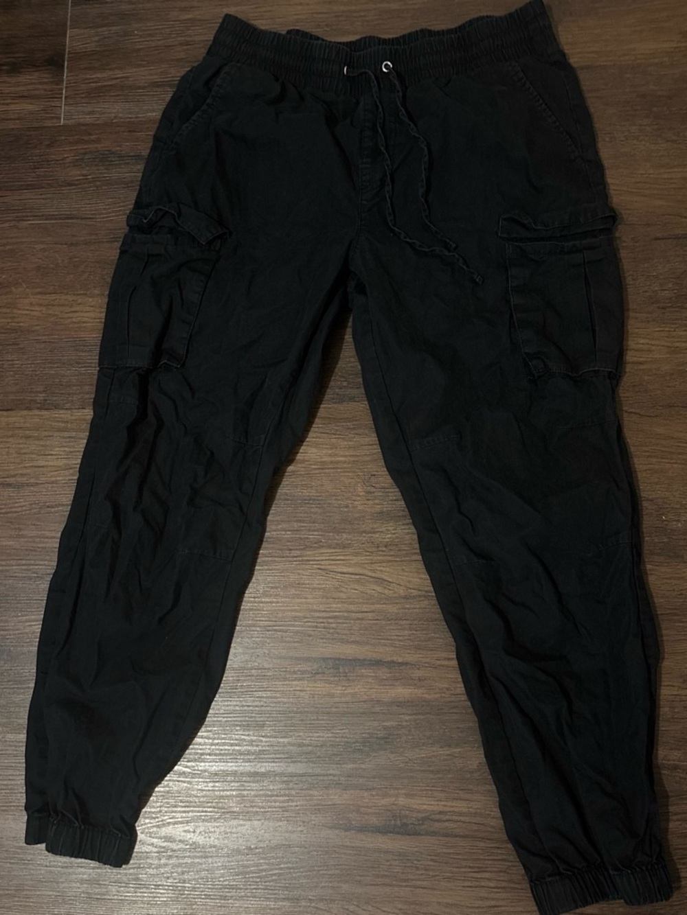 Men's Black Cargo Jogger Pants - Comfortable Casual Fit